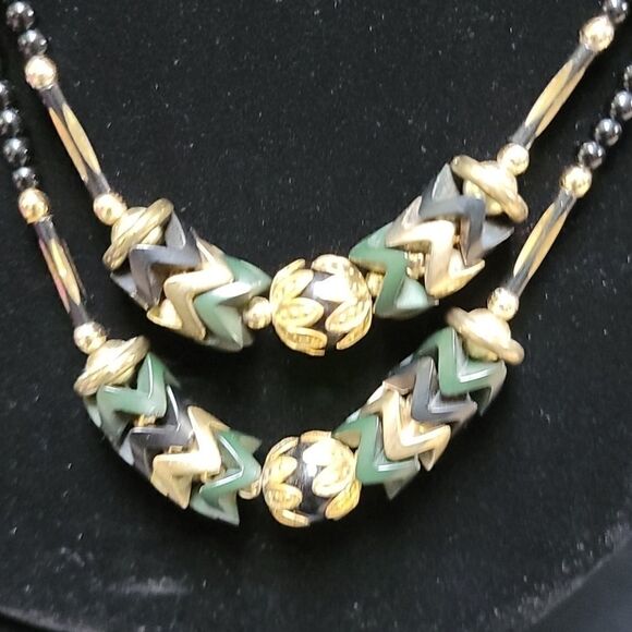 STATEMENT DOUBLE-STRAND NECKLACE  - Picture 1 of 7